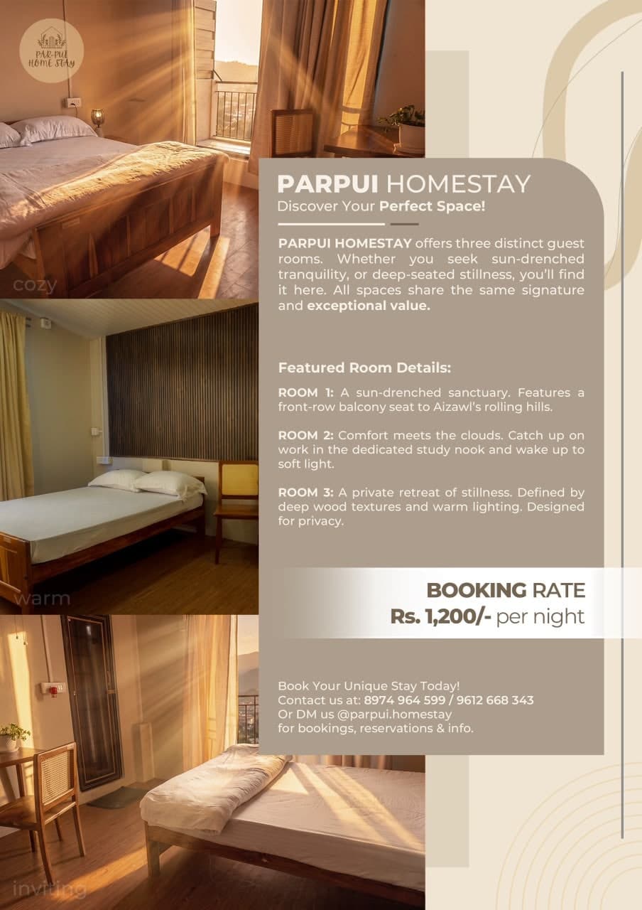 Par-Pui Homestay overlooking the hills of Aizawl